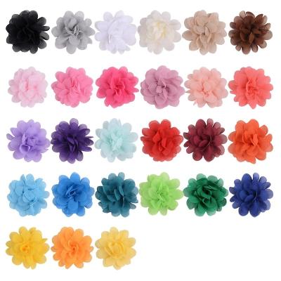 China Eco-friendly Hot Sale 5cm Chiffon Lace Flower Hair Decorative Headbands Craft Accessories Flowers Lace Flower for sale