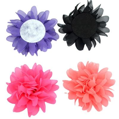 China Eco-friendly Hot Sale 8cm Chiffon Lace Flower Hair Decorative Headbands Craft Accessories Flowers Lace Flower for sale