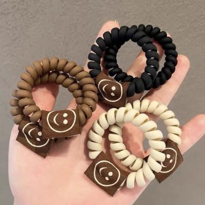 China Fashion Plastic Hair Ties Scrunchie Basic Elastic Hair Accessories Free Gift Candy Colors Phone Hair Ties Band for sale