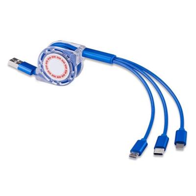 China Video Game Player Three In One USB Retractable Cable Multi Function Data Line for sale