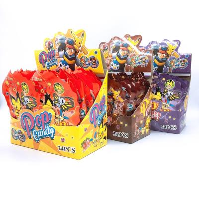 China Normal Hot Sale Cartoon Packing Mixed Fruit Flavor Popping Candy with Tattoos or Cards in Box for sale