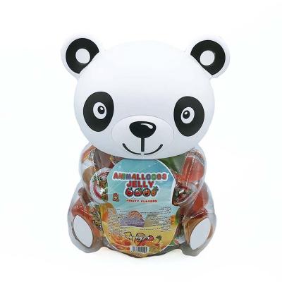 China Natural Cartoon Animal Panda Shape Container Crystal Jelly Pudding Candy for sale