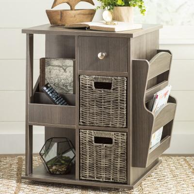 China New design modern side table with bookrack for living room furniture end table with newspaper shelf for sale