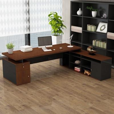 China Home Modern L Shaped Manager Desk Executive Wooden CEO Boss Desk Table For Office Furniture for sale