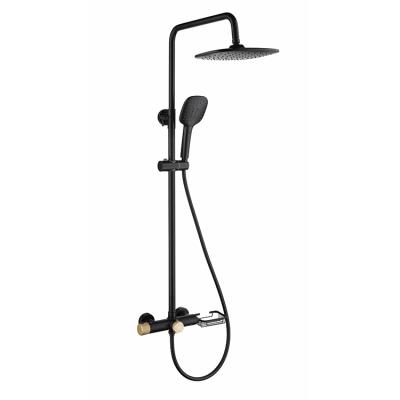 China Modern Wholesale Cheap Price Wall Mounted Matte Black Shower Faucet For Bathroom for sale