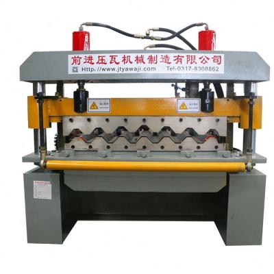 China Popular Building Material Shops Corrugated Galvanized Aluminum Colored Steel Profile Metal Roofing Sheet Making Machine for sale