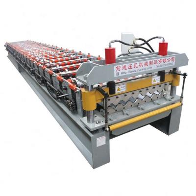 China Building Material Stores Wall Cladding Trapezoid Metal Forming Corrugated Steel Sheet Panel Roof Tile Making Machine for sale