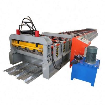 China Building Material Stores Galvanized Sheet Metal Floor Decking Tile Making Roll Forming Machine For Sale for sale