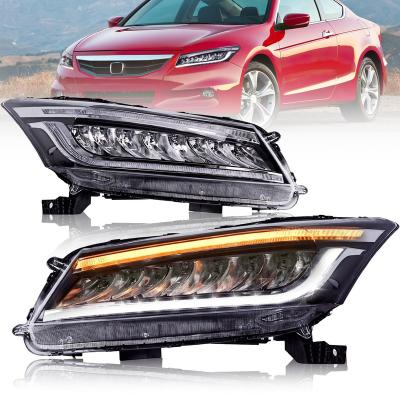 China PP+PC YH Full LED Rise Headlight Assembly for Honda Accord 8 8th Head Light Head Lamp Plug and Play 2008-2012 for sale