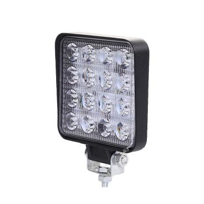 China New YH Aluminum Outdoor Led Tractor Ip68 Square Working Light Car Off Road Vehicle Auto Led Work Lights for sale