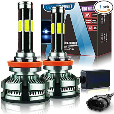 China YH car 6 side aluminum auto parts accessories 24v hb4 h3 h7 bulb led headlight bulbs h4 360 led headlight for sale