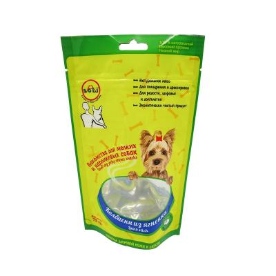 China Recyclable Chicken and beef freeze-dried snacks Pet Food Smell Proof Stand Up Doypack Pouch, Custom Printed resealable plastic bags for sale