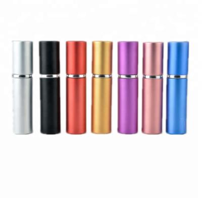 China Personal care 5ml colorful matte round perfume bottles/refillable perfumespray bottles/small perfume dispenser container for sale