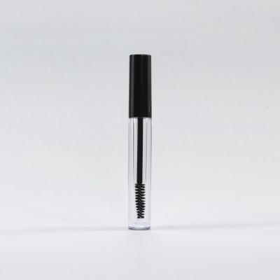 China 4ml Cosmetic Customized OEM Empty Clear Plastic Slim Cosmetic Mascara Tube With Black Wand for sale