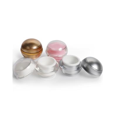 China Personal Skin Care Packaging Luxury Cosmetic Packaging Ball Shape Cream 5g Sealing Acrylic Skin Care Recycled Plastic Cosmetic Jars for sale