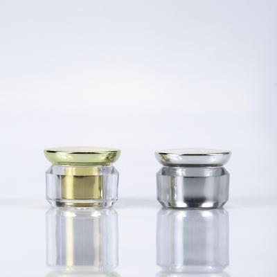 China Skin Care 5g Cream 10g 15g 20g 30g 50g In New Design Current Gold Mushroom Shape Silver Acrylic Cosmetic Cream Jar for sale