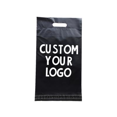 China Eco-friendly custom printed black cut e-commerce biodegradable cheetah shipping poly mailer bags polymailer with die cut handle for sale