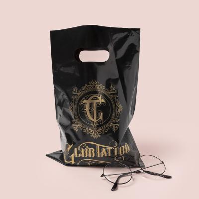 China High Quality Recyclable Logo Die Cut Bag Cheap Printed Plastic Shopping Bags With Handles for sale