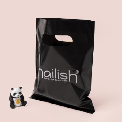 China High Quality Recyclable Printed Clear Plastic Shopping Bag Logo With Handle for sale