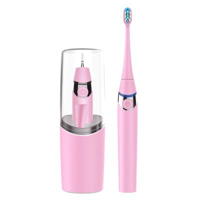 China UV Sterilization / Portable Blue Light Whitening Toothbrushes D-ring Adult Sonic Electric Toothbrush With Charging UV Base for sale