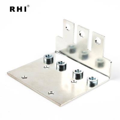 China Customized Copper Bent Copper Solid Tin Plate Busbar With Rivets for sale