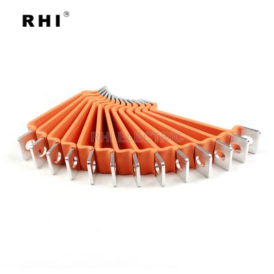 China Nickel Plated Solid Aluminum Busbar With Various Heat Shrink Orange Tube Various for sale