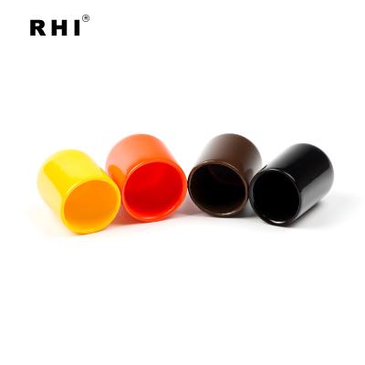 China High Voltage Colored Round PVC Flexible Soft Vinyl Endcap for sale