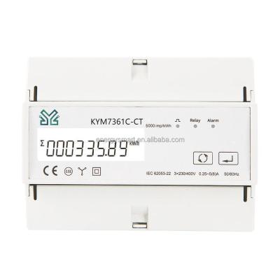 China intelligent digital tuya CT meter 3 phase zigbee wireless multi rate electric tuya meter KYM7361C-CT for sale