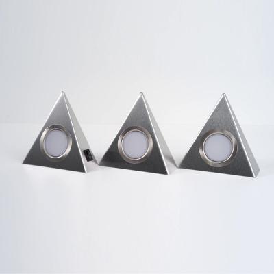 China Ressessed in running light set 3pcs high quality triangle light 4000k under led kitchen counter lighting for sale