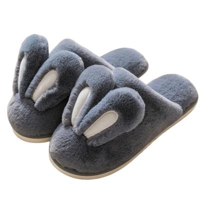 China Cushioning Gray Bunny Women Slippers Memory Foam Rabbit Animal Plush Indoor Indoor Outdoor House Shoes Cozy Fleece | slippers for sale