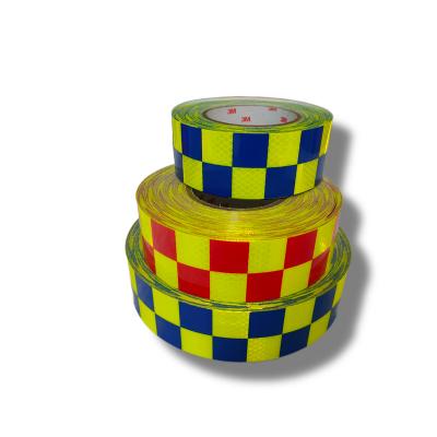 China Fire Department Ten Years Of Battenburg Durable Waterproof Diamond Grade Tape Marking Reflective Stickers Roll For Emergency Vehicles for sale