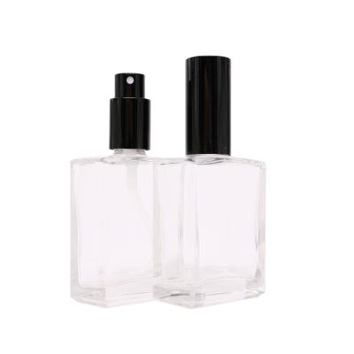 China Cosmetic Lotion Glass Bottle Rectangle 30ml 50ml for sale