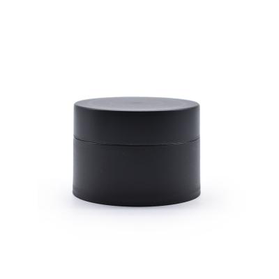 China Face Oil 5ml 15ml 30ml 50ml 100ml 150ml 200ml 250ml round black empty cosmetic plastic pp jar for face cream for sale