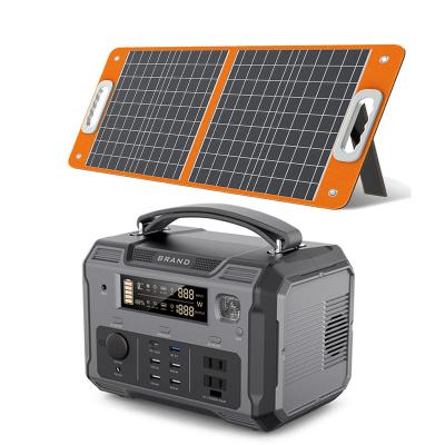 China 15W Wireless Charging/110V AC Wireless Charging Outlet/Led Lightweight Solar Generator 500w Lithium Battery Lifepo4 Portable Backup Power Station for sale