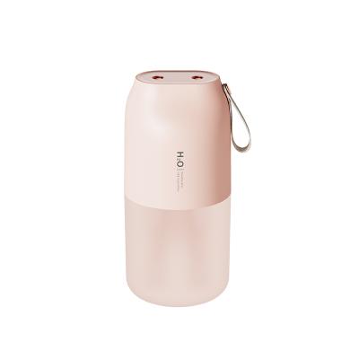 China Handheld Car Dual Spray Mini Usb Air Humidifier Portable Mist Car Cup Ultrasonic Cool Radio With Colorful Light for sale