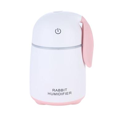 China Indoor Cute Rabbit Mist Fan Aroma Oil Diffuser Baby Car Private Label Filter Lamp Humidifier for sale