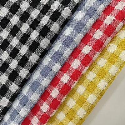 China DXX Yarn-dyed Shirt Fabric Of 46% Polyester, 46% Cotton And 8% Polyamide Plaid Fabric for Shirt Dress zu verkaufen