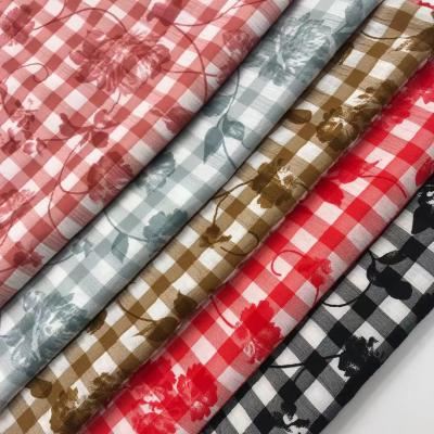 China 2022 TR Yarn-dyed plaid fabric Plaid printed fabric, spring/summer plaid shirt dress fabric zu verkaufen