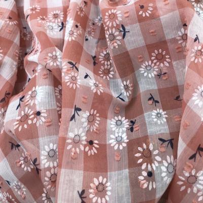 China Checked calico dress fabric new, light and breathable, smooth skin for sale