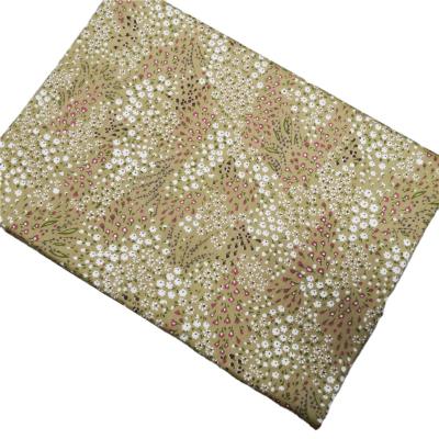 China Cotton twill cloth, cotton printed non-fluorescent small flower leaves, bed handmade cotton lining zu verkaufen