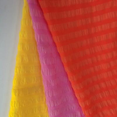 China DXX Fashion Design Fabric 100% polyester fabric Cationic Bubble Crepe Check Fabric For Shirt Dresses zu verkaufen