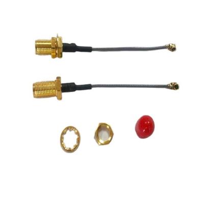 China V.S.W.R≤1,5 50 OHM 10cm RG1,13 Cabo Jumper com conector SMA-Female para U.FL IPX à venda