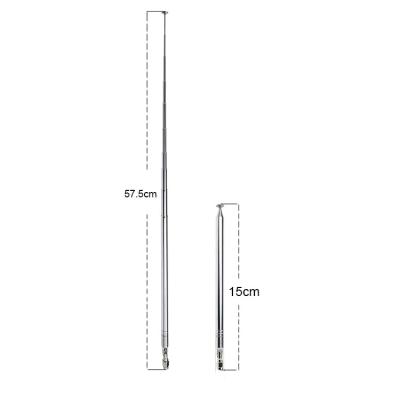 China Aleación de aluminio de 10 secciones Telescópica Amateur VHF UHF FM HF Radio automotriz DAB Antena en venta