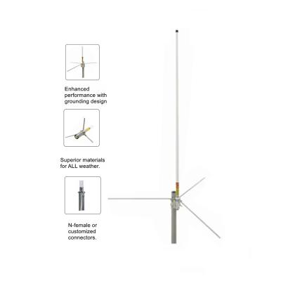 China 35mm Diámetro VHF Fibra de vidrio Antenna de barco 156-163MHz Antenna de radio marina 5.2M 93escenas en venta