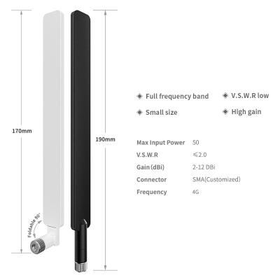 China GSM Quad Band Rubber Communication Antennas with 5dBi Gain and Male Straight Connector for sale