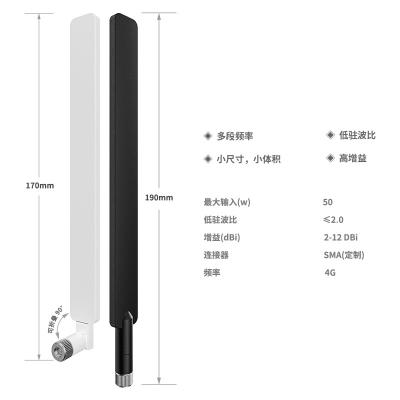 Cina 5dB Wifi 4G 5G 2.4G 5.8G Antenna di router in gomma con gamma di frequenza di 2.4G/5.8G/4G/5G in vendita