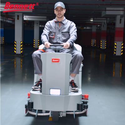 China Hotels Bennett Floor Sweeper Machine Dual Brush Cleaning Tower On Scrubber for sale