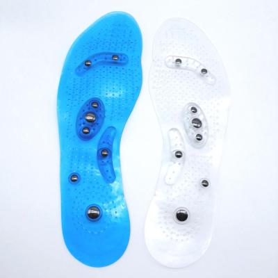 China Skin Friendly PVC Hot Selling Blood Circulation Promote Acupoint Massage Physiotherapy Plantar Magnetic Insole For Shoes for sale