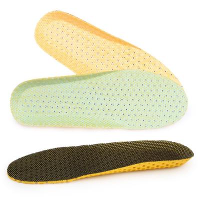 China Hot Selling Lightweight Honeycomb Breathability Shock Absorption Skin Friendly EVA Sports Insoles For Running And Hiking for sale