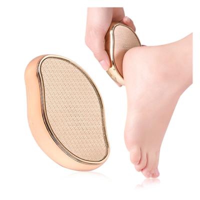 China Pedicure Set Rose Gold Washable Nano Glass Dead Skin Scraper Callus Peeling Foot Grinding File for sale